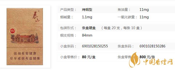 泰山1913香煙多少錢一盒？泰山1913各地價(jià)格表查詢2020